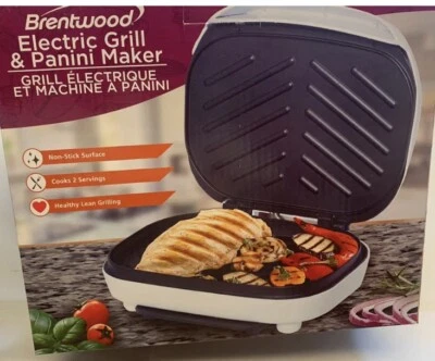 Brentwood Electric Grill & Panini Maker - White - NEW - Image 1 of 4