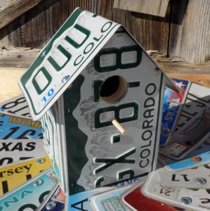 Colorado CO License Plate Bird House ~FastFreeShip~ - Picture 1 of 5