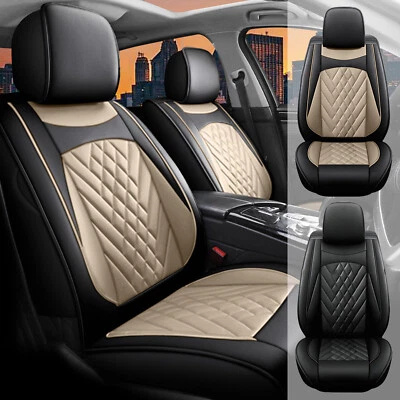 For HYUNDAI SONATA 2004-2014 2 Color PU Leather Pad Car 2/5 Seat Cover Full Set Foto 1 de 4