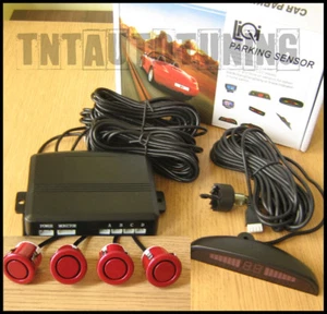 Kit de estacionamiento inverso con 4 sensores rojos pantalla LED y alarma de zumbador universal - Imagen 1 de 4