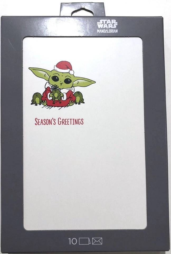 hallmark STARWARS mandalorian season’s greetings cards. 10 Count