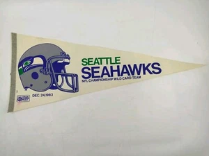 Rare Vintage 1983 Seattle Seahawks NFL Championship Wild Card Team Pennant - Bild 1 von 5