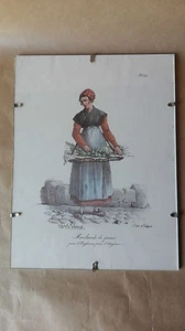 Gravure Couleur Metier de Paris Marchande de Poires N°40 Carle vernet en cadre - Picture 1 of 1