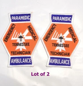 PARAMEDIC EMT TENNESSEE AMBULANCE Uniform Sleeve Patch EMT/ EMS/FIREMAN 4 1/4" - Picture 1 of 3