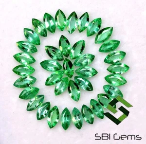 2.26 CTS Natural Emerald Marquise Cut 5x2.50 mm Lot 20 Pcs Untreated Loose Gems - Picture 1 of 6