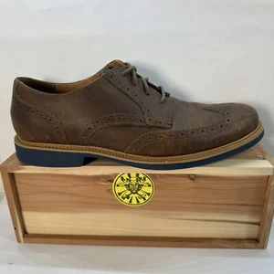 Cole Haan Grand os Wingtip Oxford Brown Leather Shoes C21826 Men’s Size 9 - Picture 1 of 9