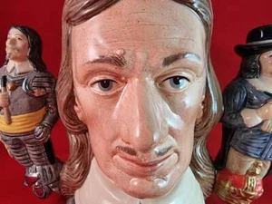 ROYAL DOULTON LARGE TWO HANDLED CHARACTER JUG: OLIVER CROMWELL (PURITAN)/ D6968 - Picture 1 of 12