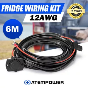 Atem Power 12V Fridge wiring Harness Kit 6M Cable In-line Fuse DC Cig Socket 4WD - Picture 1 of 10