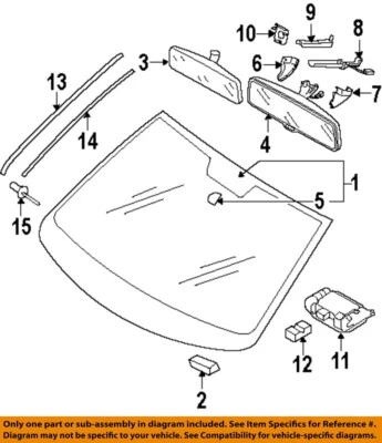 Used Front Center Interior Rear View Mirror fits: 2007 Volkswagen Jetta Sdn w/au - Image 1 of 4