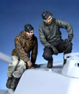WWII German Panther Crew (due figure) 1/35 The Bodi 35136 kit resina SBS - Foto 1 di 4