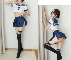 Sexy Damen-Dessous exotische japanische Nachtwäsche G-String Cosplay Schule Mädchen - Bild 1 von 11