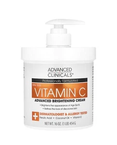 Advanced Clinicals, Vitamin C, Advanced Brightening Cream, 16 oz (454 g) - Picture 1 of 5
