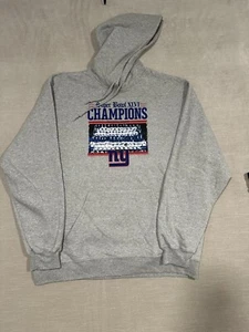 NWOT New York Giants Sweatshirt Mens 2XL Hoodie Reebok Super Bowl Team XLVI - Picture 1 of 6