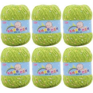 6 Pack of Colourful Cotton Knitting Crochet Yarn Sweater Supersoft Yarn Set f... - Picture 1 of 9