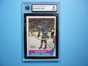 1977/78 O-PEE-CHEE WHA HOCKEY CARD #25 MARK HOWE KSA 8 NM/MT SHARP!! 77/78 OPC - Picture 1 of 2