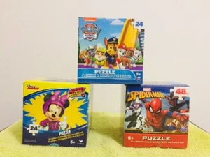 Paw Patrol Puzzle, Spider Man Puzzle, Mickey Roadster Racers Puzzle. Konvolut *3* - Bild 1 von 6