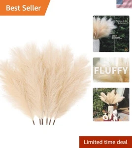 Luxurious 7-Pc 38" Faux Pampas Grass for Elegant Home Weddings & Decor - Picture 1 of 9