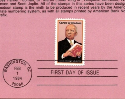 USPS FDC First Day Cover Carter G. Woodson $0.20 Commemorative Stamp Scott #2073 - Image 1 of 2
