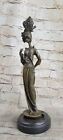 100% Bronze Sculpture Statue Marble Figure Girl Lady Roman Sculpture Art Nouvea