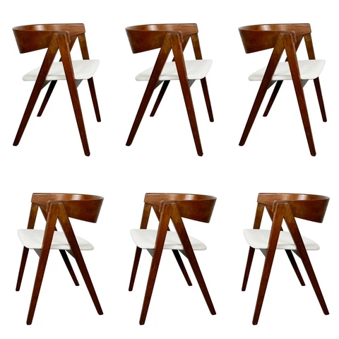 Set 6 Rare Allan Gould Compass Dining Chairs Vintage Mid Century Modern 1950s Cover