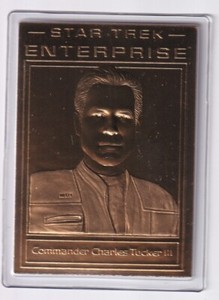 Commander Charles Tucker 111 Star Trek Danbury Mint Encased 22kt Card Enterprise