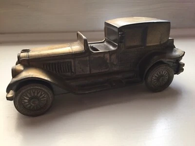 Banco de monedas de coche de latón Banthrico Lincoln Brougham Chicago 1974 vintage Foto 1 de 4