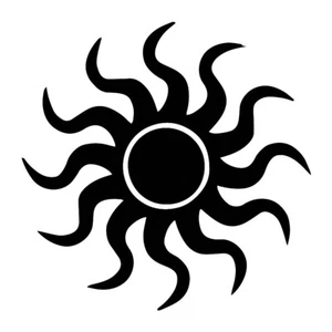 Pagan Sun Silhouette calcomanía de vinilo resistente a la intemperie - [5 pulgadas] - Imagen 1 de 13
