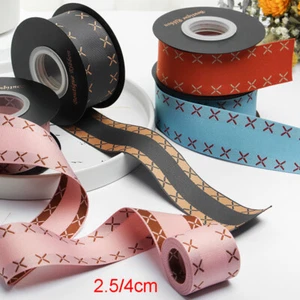 X Edge Grosgrain Ribbon 9 Colors - 1cm 2.5cm 4cm Widths - Flower Gift Decoration - Picture 1 of 12