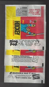 1987 TOPPS HOCKEY WRAPPERS LOT OF 3 EACH WITH A DIFFERENT AD --see scan - Bild 1 von 1