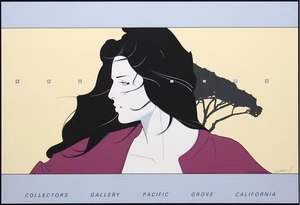 Patrick Nagel Collectors Gallery Pacific Grove Original SIS 1982 Decoración - Imagen 1 de 2