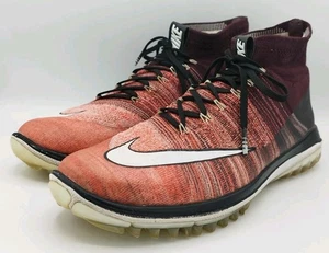 Nike Flyknit Elite Golf 'Deep Burgundy' Trainers (844450 601) Shoes Men's UK 8.5 - Picture 1 of 11