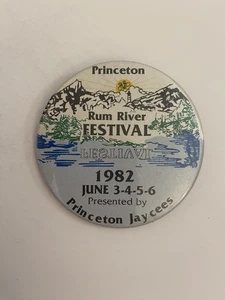 Princeton Rum River Festival 1982 Minnesota Pin Back Button P33 - Picture 1 of 3
