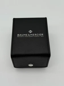 Baume & Mercier Original Travelbox caja de reloj estuche de viaje cuero negro - EXCELENTE - Imagen 1 de 3