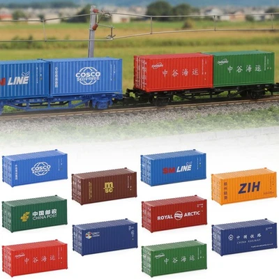 Evemodel N Scale 1:160 20ft Shipping Container 20' Cargo Box with Magnet C15007 - Image 1 of 4