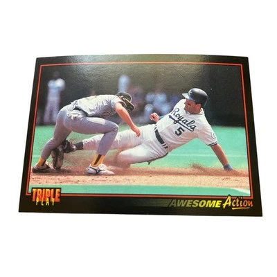1993 triple play - George Brett #64 LEAF MLB baseball card - Image 1 of 2