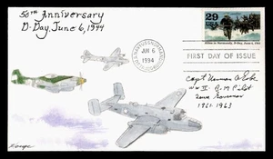 DR WHO 1994 FDC WWII D-DAY ANIV HOUGE HAND PAINTED CACHET NORMANDY STA M55286 - Picture 1 of 2