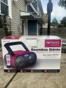 Lettore CD Boombox Radio Portatile AM/FM Bluetooth Boombox MP3/CD, USB, Msd, Aux, - Foto 1 di 4