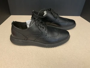 ¡Nuevo! Zapatos Oxford de cuero negro con punta de ala Cole Haan Grand+ para hombre. Talla 10,5M. ¡Bonito! - Imagen 1 de 8