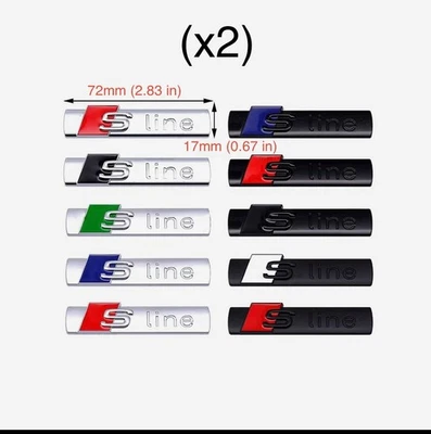 Audi S-LINE Side Fender Emblem Decal Badge Decorate Sport (x2) - 8N0853601A - Image 1 of 3