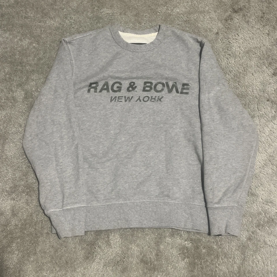 Men’s Rag & Bone New York Crewneck Size Large Grey - Image 1 of 4