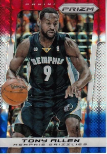 2013-14 Panini Prizm Prizms Carta Mosaico Rosso Bianco e Blu #190 Tony Allen - Foto 1 di 1