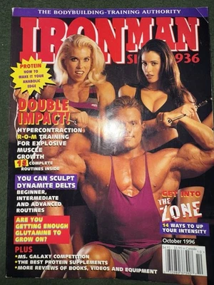 Iron Man Magazine October 1996 Bodybuilding Fitness Health Vintage Rare Good Foto 1 de 3