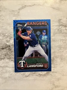 2024 Topps Update Wyatt Langford RC #US151 Blue Foil /999 Texas Rangers - Picture 1 of 2