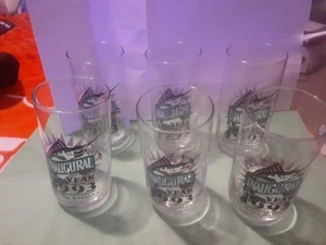 6 Vintage Florida Marlins INAUGURAL 1993 Season 6" Tall Beer Drink Glass Chevron - Picture 1 of 11