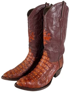 VINTAGE COWTOWN HORNBACK CROCODILE CUSTOM RARE WESTERN BOOTS Men’s Size 9D - Bild 1 von 16