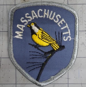 Ancien écusson brodé oiseau état du Massachusetts - Photo 1/2