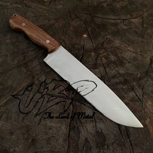 UBR PERSONALIZADO HECHO A MANO D2 HERRAMIENTA ACERO CAZA BOWIE CUCHILLO CON FUNDA DE CUERO - Imagen 1 de 4