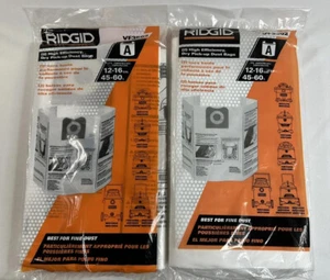 2 (2 unidades) bolsas de polvo para recogida en seco Ridgid VF3502 de alta eficiencia para 12-16 galones, 45-60 L - Imagen 1 de 7