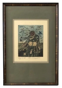 ERICH BRAUER "FROM RECITS HASSIDIQUES" AQUATINT ETCHING - Picture 1 of 4