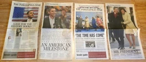 LOT OF FOUR (4) BARACK OBAMA INAUGURATION NEWSPAPERS JANUARY 20 & 21, 2009 -RARE - Picture 1 of 1
